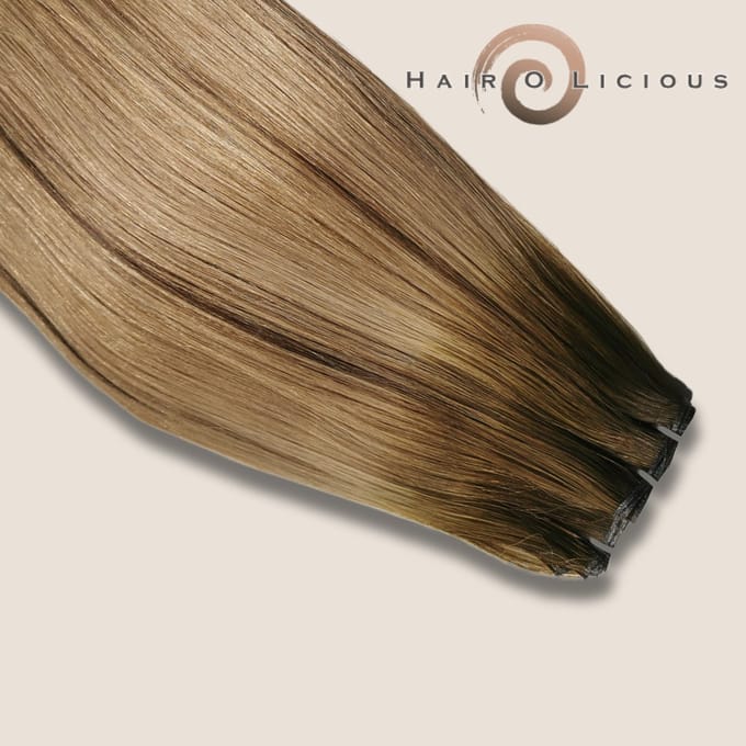 Genius Weft | Europees Haar | #4/18 Balyage, Lengte-30cm/12", Gewicht-20 gram