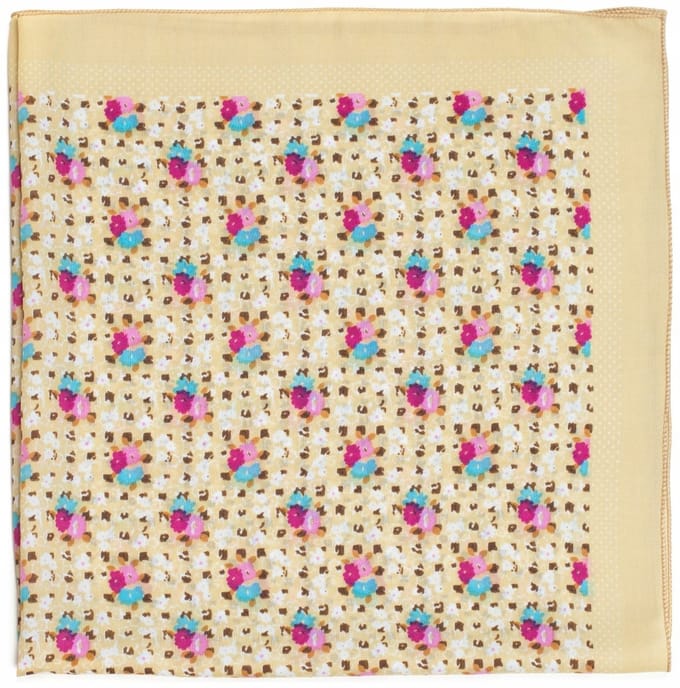 Meadow Sjaal - Licht Beige Bloemenprint
