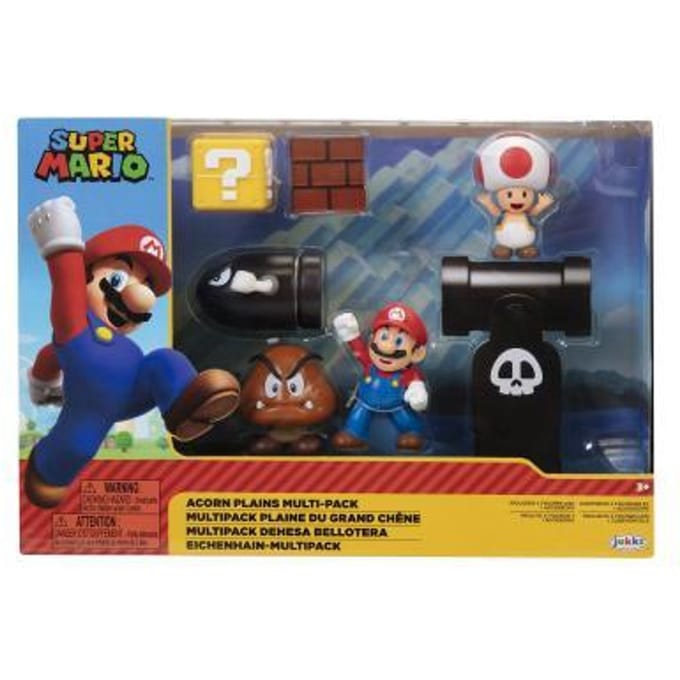NINTENDO SUPER MARIO ACORN PLAINS 6CM FIGURE MULTIPACK DIORAMA SET