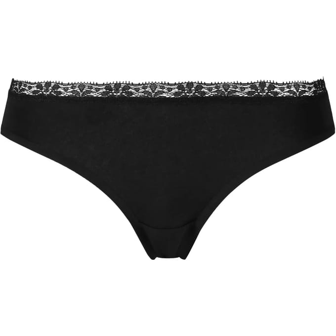 Urban Classics - Basic Cotton Brazilian Lace 5-Pack Slip set - L - Zwart