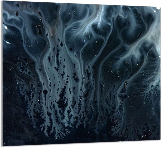 TMK ArtDeko - Snijplank - 65x60 cm - Marmereffect - Glas