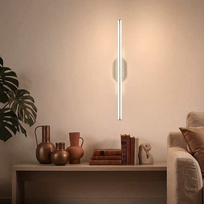 BRILONER Ruth - Wandlamp binnen woonkamer - design lamp - warm wit licht - plafondlamp - grijs coffee metallic - 60cm