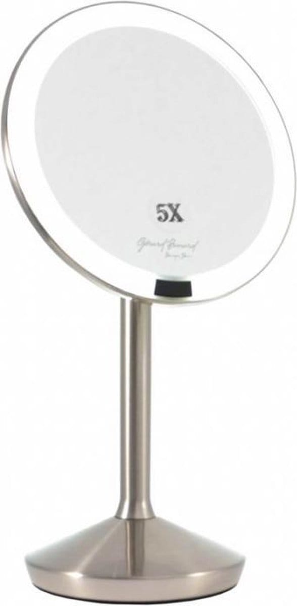 Verlichte make up spiegel met sensor incl. batterij & USB kabel - 5x vergroting - Ø16cm