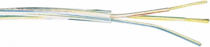 Huishoudsnoer 3x0.75mm² - rond - transparant - 100 meter