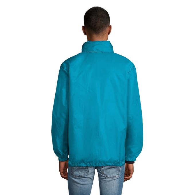 SOLS Unisex windjack met shift voor volwassenen (Aqua)