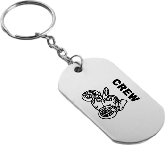 Akyol - Motor Sleutelhanger - Crew - Auto - Bagage - Mannen - Cadeau -13 x 2.8 cm