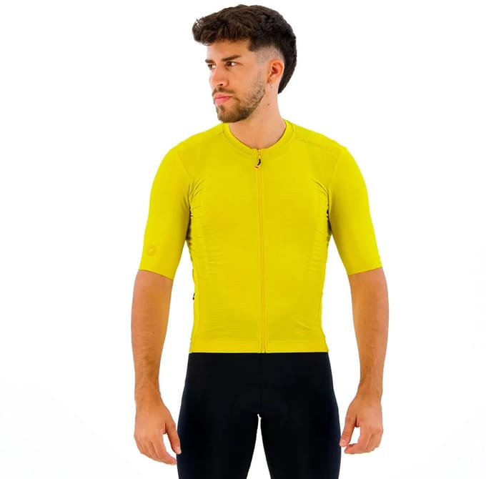 Castelli Espresso 2 Korte Mouw Wielertrui Geel M Man