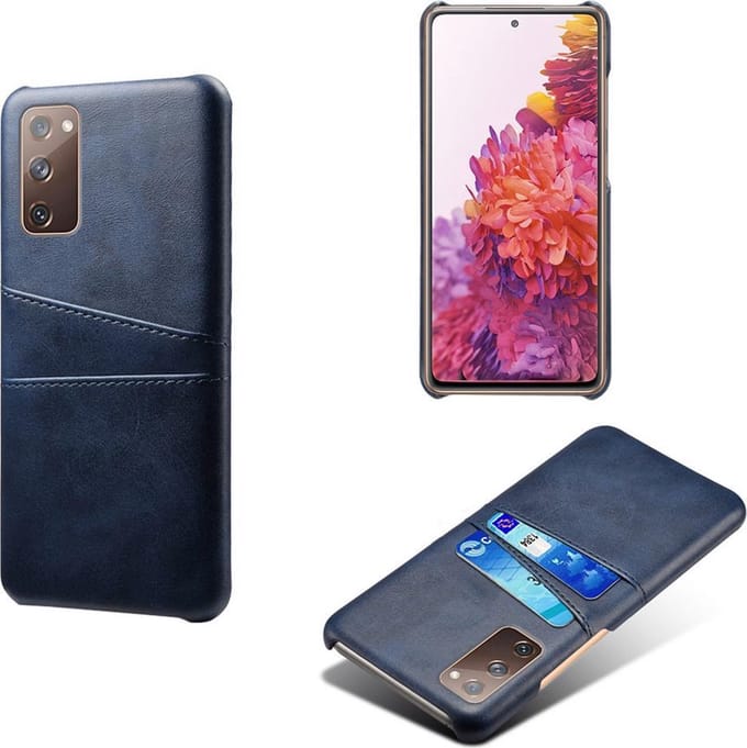 Backcover met Opbergvakjes + PMMA Screenprotector voor Galaxy S20 FE 4G/5G _ Blauw