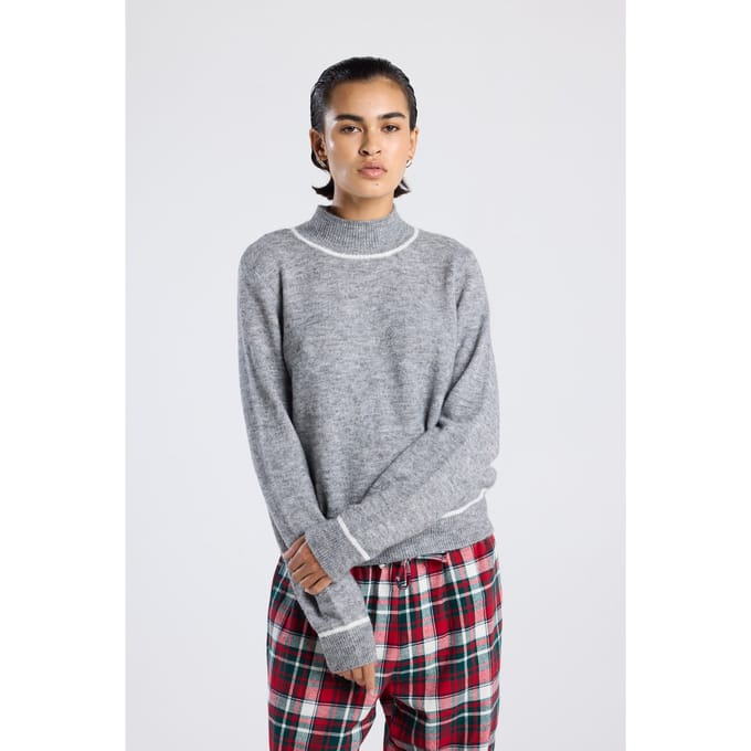 America Today Kath Grey Melange Maat: L | Sweaters Outlet | Dames | Grijs