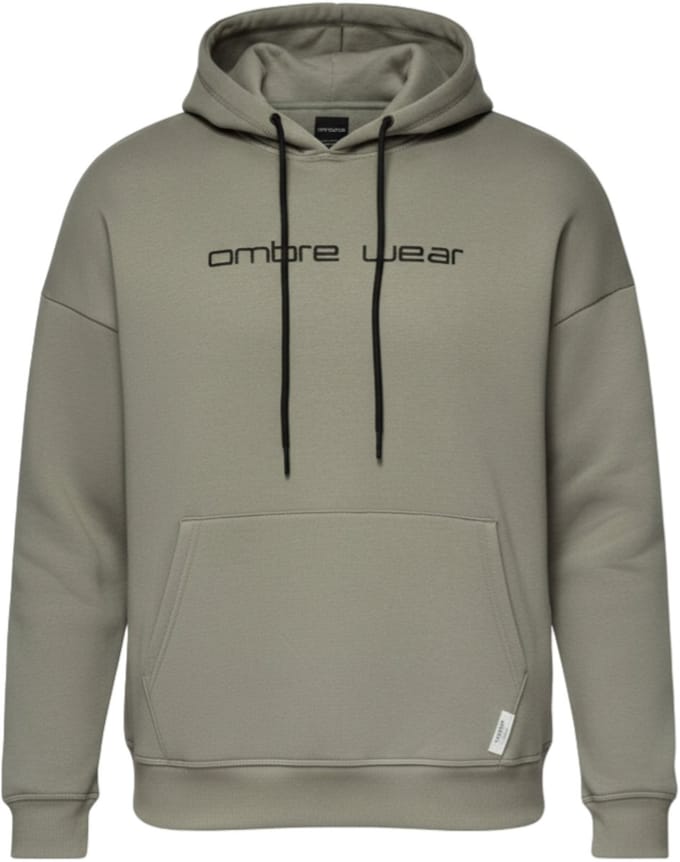 OMBRE Sweater - Regular Fit - Katoen - Lange Mouw Kaki M