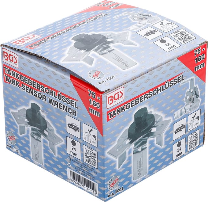 BGS Tanksensor sleutel, verstelbaar 24 mm aandrijving zeskant