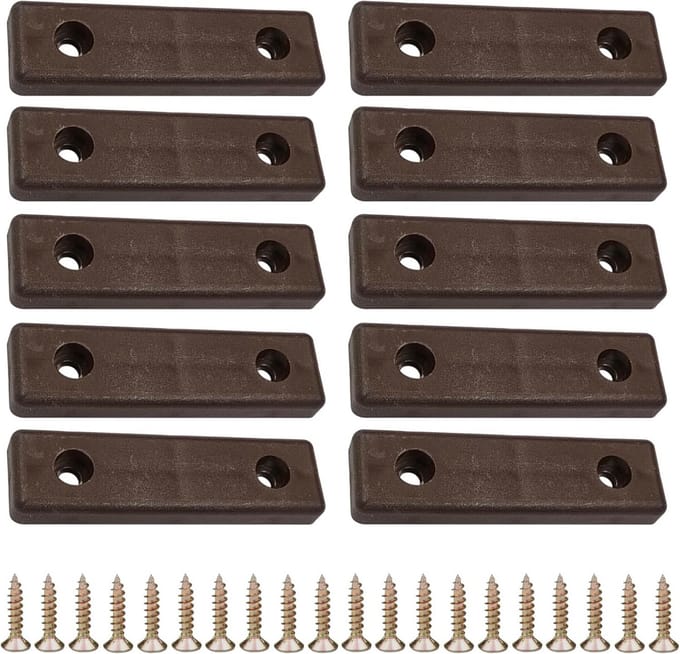 Set van 10 Grote Kunststof Meubelglijders 50x14mm - Schroefbare Onderzetters