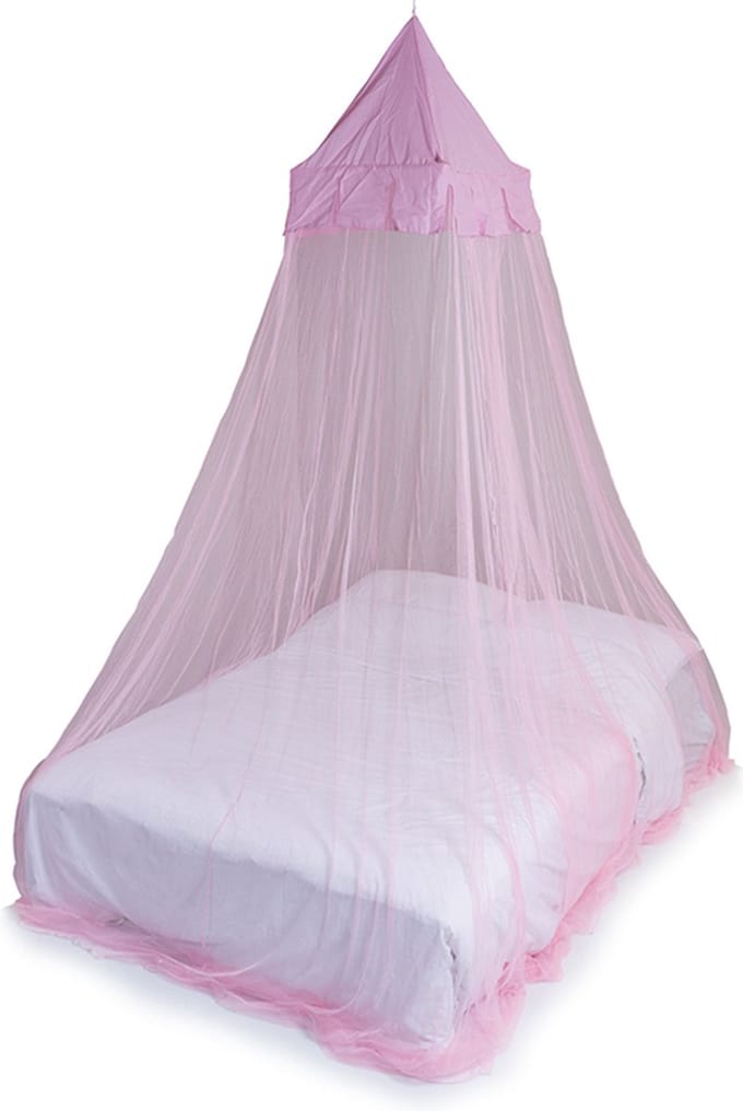 Deconet klamboe Castle - Topframe 50x50cm/ 1250cm Omtrek ROZE- 1- 2 pers