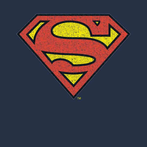 Official Superman Crackle Logo Hoodie - Navy - S