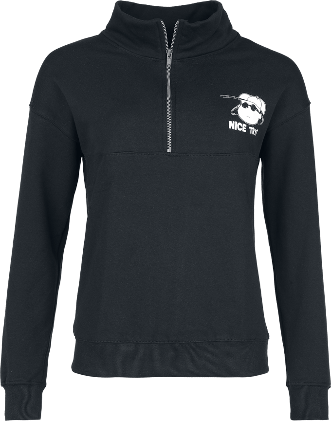 Peanuts Sweatshirts - Lucy - Nice try! - Trui met rits - S tot 3XL - voor Vrouwen - zwart