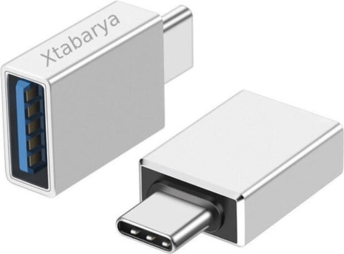 2X USB 3.1 Type C naar USB 3.0 OTG Adapter Geschikt voor o.a. iPhone, Macbook en Chromebook - Zilver