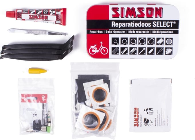 Simson Bandenreparatieset / Bandenplakset Compleet - Type Select t.b.v. Fiets - 23 Delig