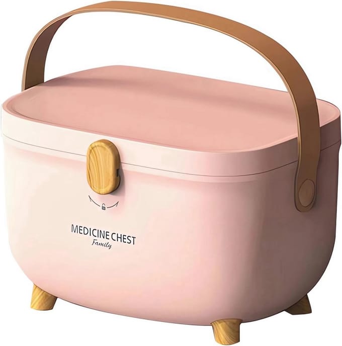 Huisapotheek Medicijnbox Groot Capaciteit met Handvat en Organizer