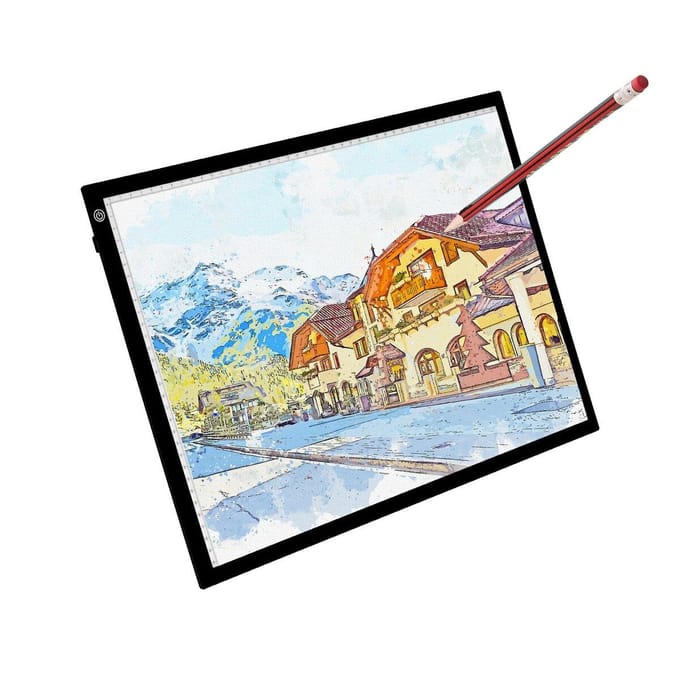 Planche à Lumière LED A3 Alimentée par USB Tampon de Dessin Luminosité Réglable sur 3 Niveaux