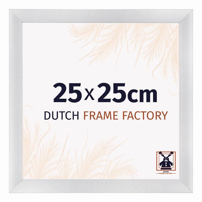 Fotolijst 25x25 cm - MDF - Zilver Mat - Praag