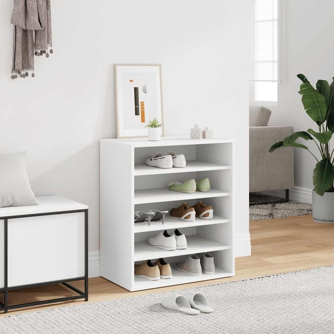 vidaXL - Schoenenkasten - 60 - x - 35 - x - 70 - cm - Wit