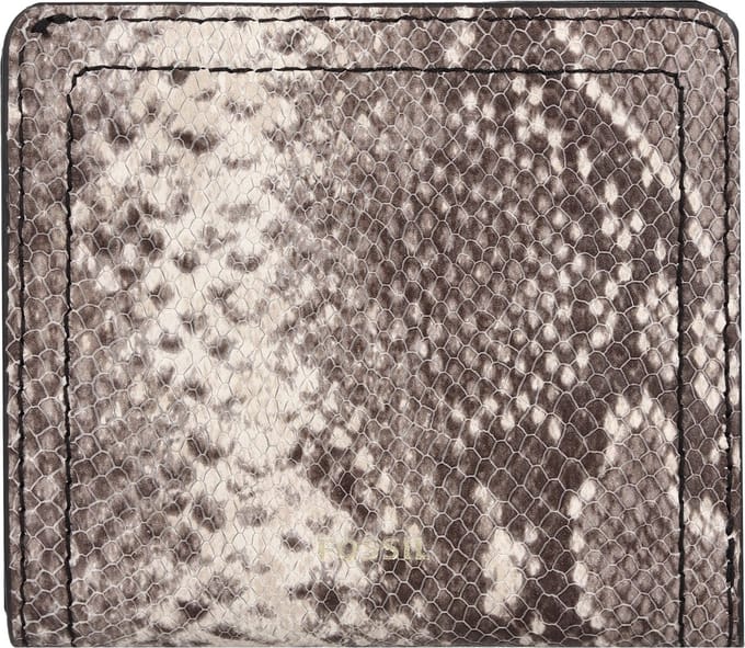 FOSSIL Portemonnee Logan RFID Small Bifold Python Grijs