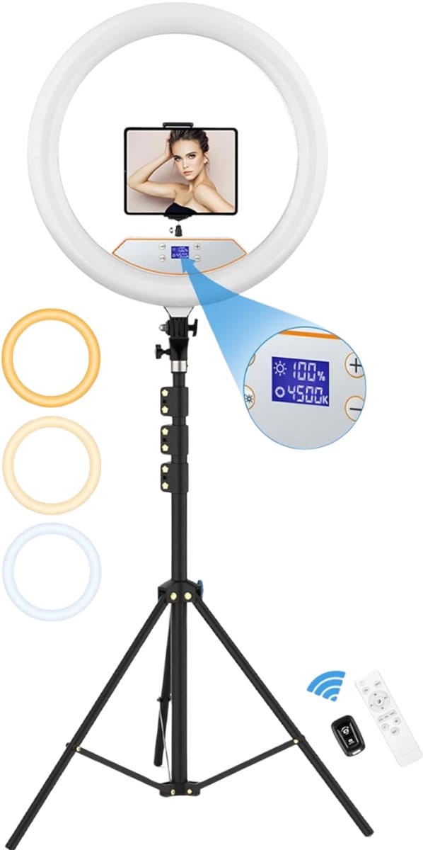 Ringlamp met Statief - Ring Light - Verstelbaar - Led Verlichting