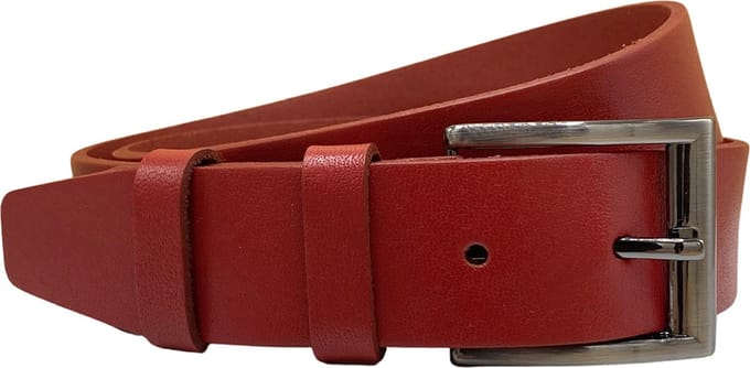 Riem - Rood - Echt Leer - 3.5 cm Breed - Riem Dames - Totale lengte riem 115 cm - Taille maat 95 cm
