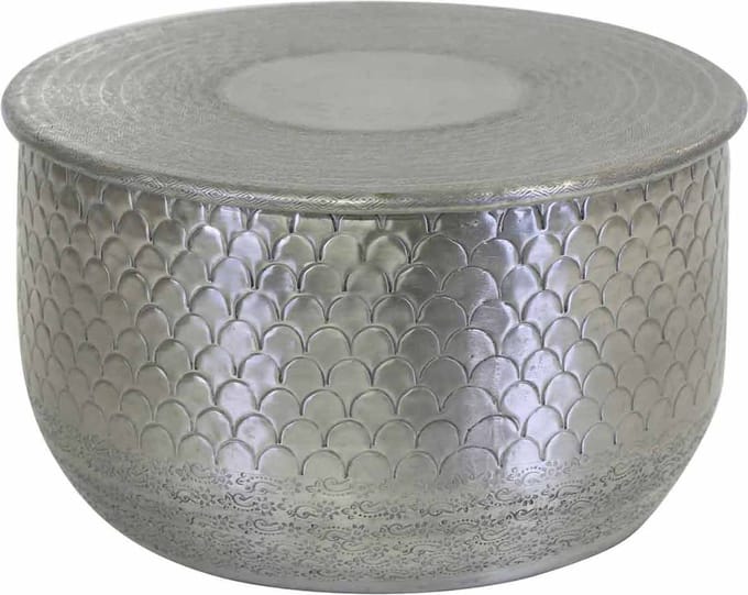 Oosterse bijzettafel Alava zilver