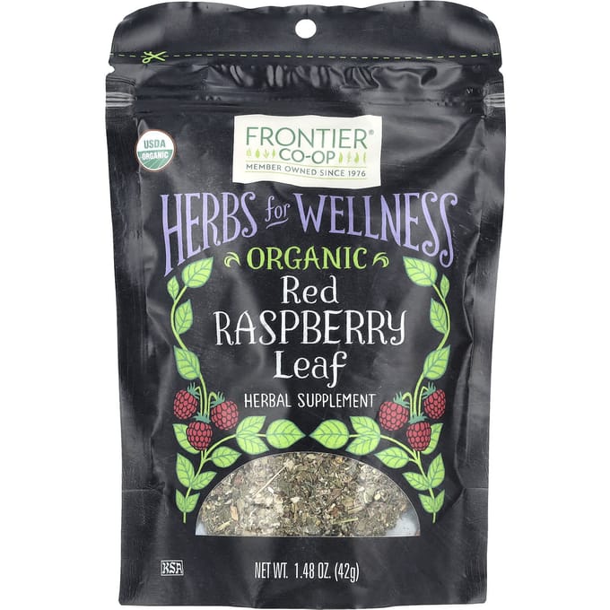 Frontier Co-Op, Organic Red Raspberry Leaf, 42G(1.48Oz) black