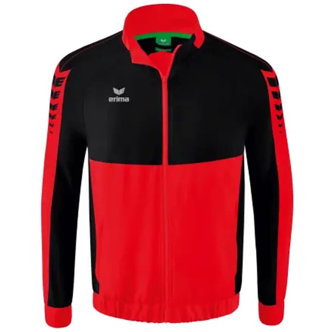 Erima Six Wings Presentatiejack Kinderen - Zwart / Rood | Maat: 128