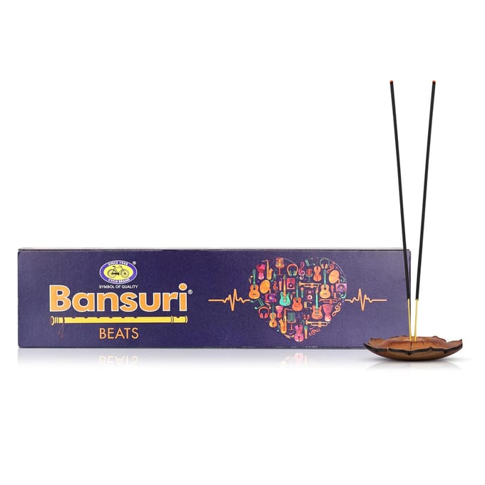 Cycle Pure Bansuri Beats Agarbatti Musk Wierookstokjes 100g Pak van 2 voor Puja & Ontspanning blue