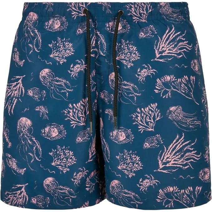 Urban Classics Pattern Swim Shorts Nautical Aop-L