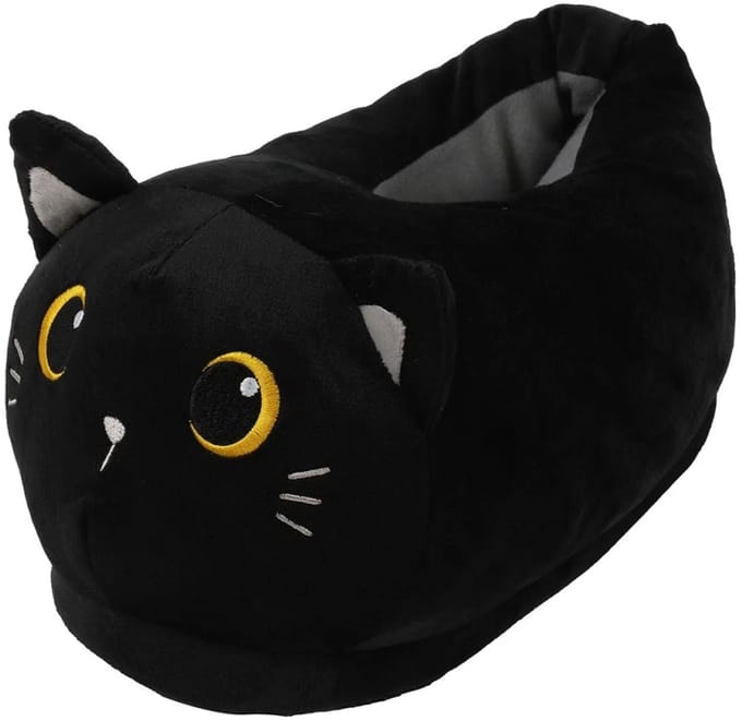 i-total - Pantoffels Zwarte Kat - one size fits all