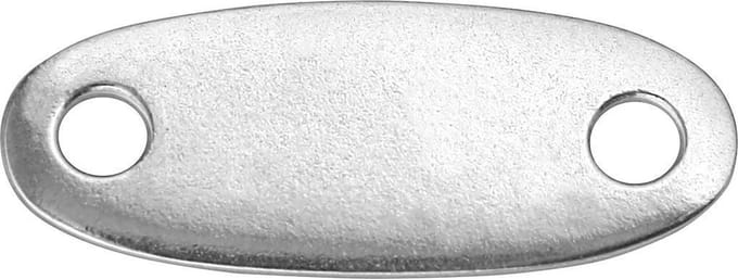Creotime Stalen Label 3,3 X 1,2 Cm 15 Stuks Zilver