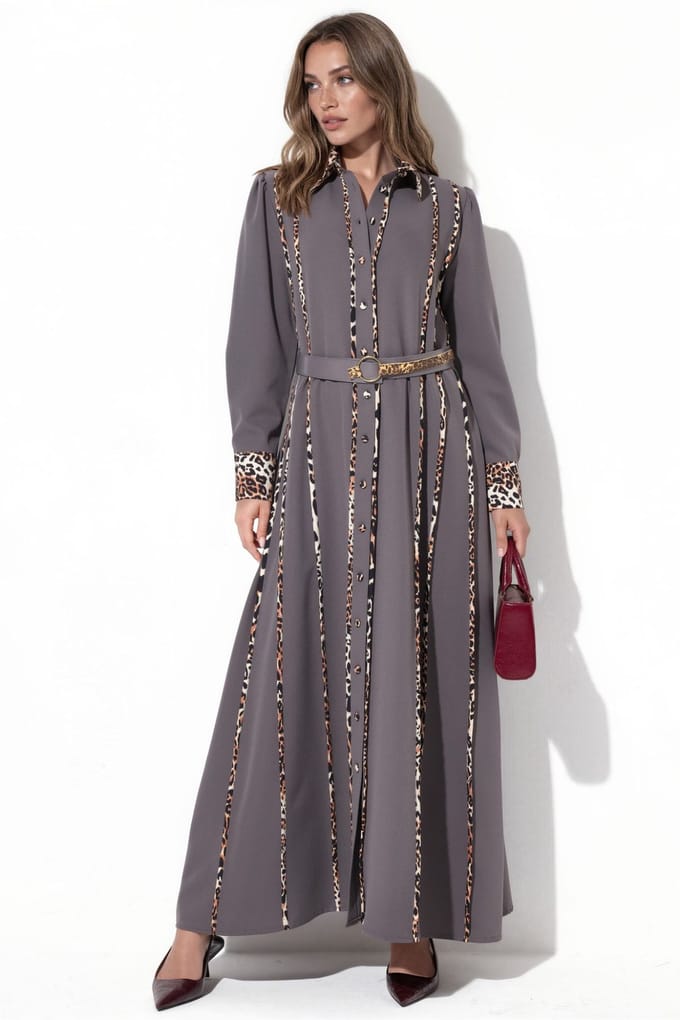 Leopardprint Maxi Hemdress