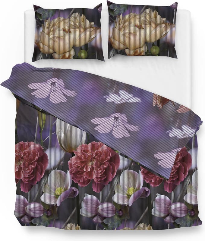 Zohome Mischa Dekbedovertrek - Lits-jumeaux - Katoen - 240x200-220cm - Paars