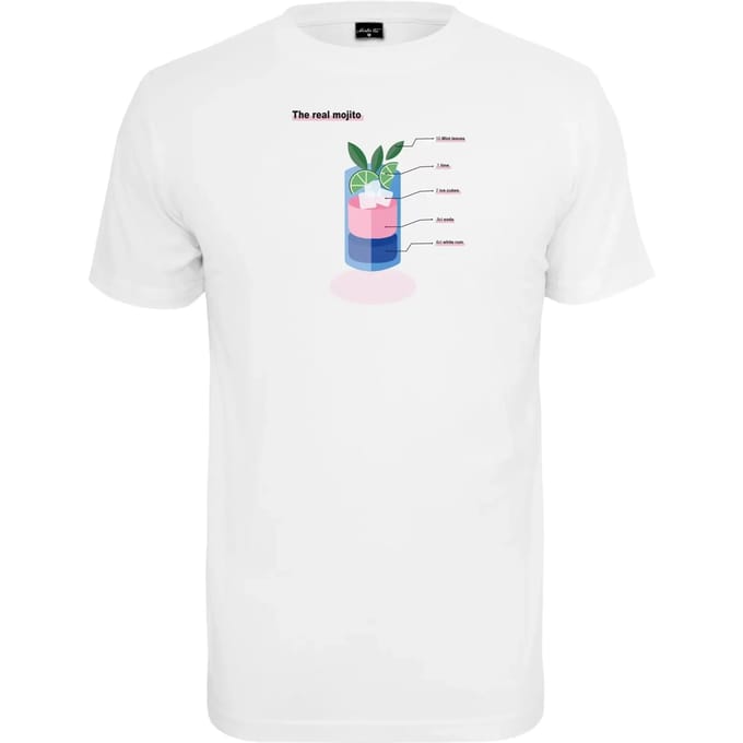 Mister Tee Heren Tshirt -XXL- The Real Mojito Round Neck Wit