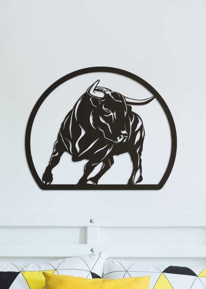 Wanddecoratie | Stier - M (32x40cm)