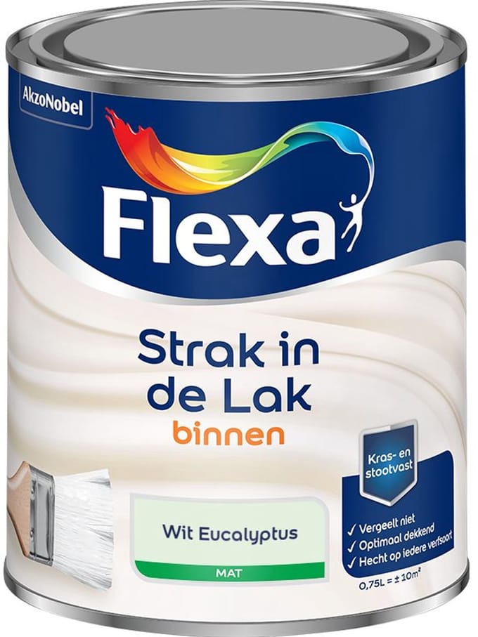 Flexa - Strak In De Lak Binnenlak Mat - Wit Eucalyptus - Mengverf - 750 Ml