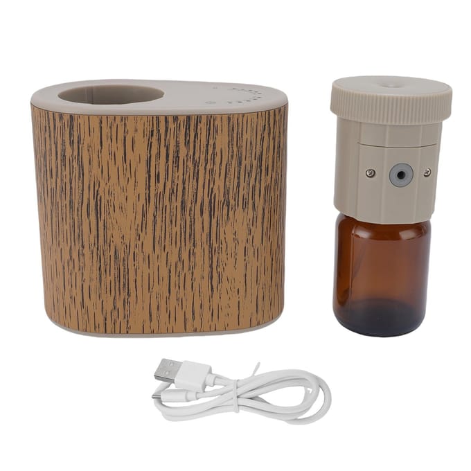 Waterloze Etherische Olie Diffuser Slimme App Bediening Geluidsarm Lekvrij 60ML Geur Diffuser voor Thuis gray