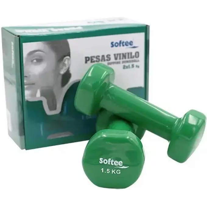 Vinyl Halterset Softee Verde 15 Kg
