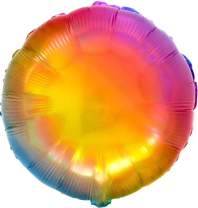 Folat - Folieballon Rond Regenboog - 45 cm