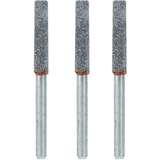 3 Stuks 4mm 5/32in Diamant Kettingzaagslijper Steenboren Vijl Slijpgereedschap voor Roterend Gereedschap gray