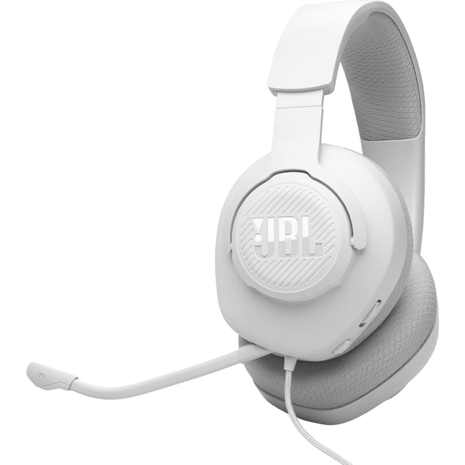 JBL Quantum 100 M2 - Bedrade Gaming Headset - Over-ear Koptelefoon met Afneembare Microfoon - 3.5 mm Jack - Voor PC, PlayStation, Xbox & Switch - Wit
