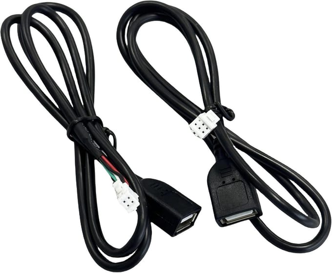 USB-Kabeladapter voor Autoradio - 4-pins en 6-polige Verbinding