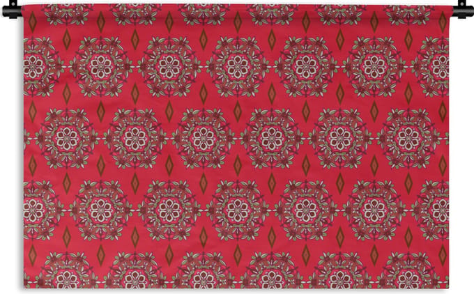 Wandkleed - Wanddoek - Mandala - Design - Bloem - 120x80 cm - Wandtapijt