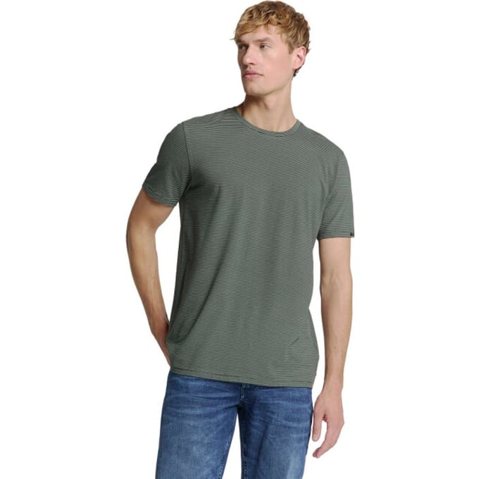 No Excess T-shirt crewneck stripes dark steel