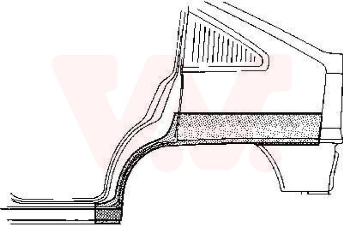 Van Wezel - ACHTER SCHERM VOOR OPEL KADETT E 1984-1993 ARC194364VWAN