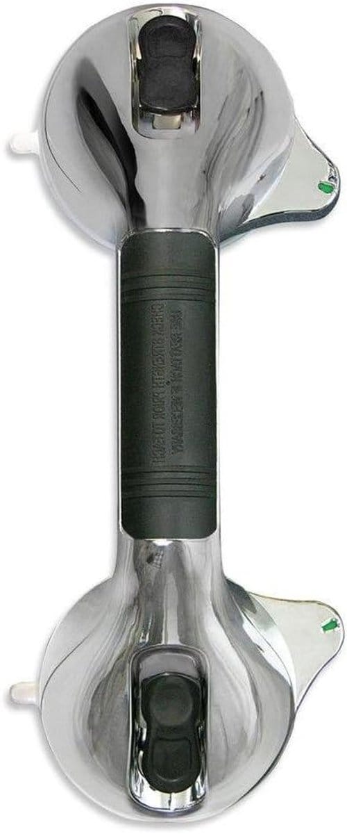 Zuignap Handvat - Veiligheidshandvat Douche - Veiligheid Thuis - Kleurwissel Indicator - 29.5 cm - Chroom